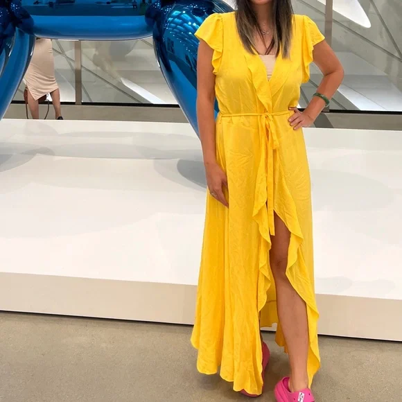 knee length dresses for ladies Ecru Brianna Maxi Dress